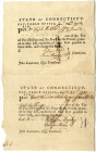 State of Connecticut, Pay-Table Office, 1781-82 Tax Pair Signed by Fenn Wadsworth and Jedediah Huntington