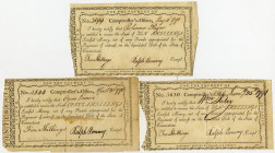 Connecticut Comptroller's Office, 1791 Issued Payment Trio