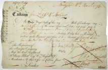 Principio Company, 1773 Colonial First Bill of Exchange