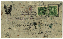 Macerated Bank Note made into a Postcard, ca.1906