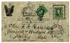 Macerated Bank Note made into a Postcard, ca.1906