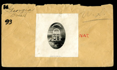 State Seal of Georgia Proof Vignette Used on U.S. National Bank Notes.