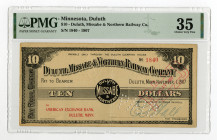 Duluth, Missabe & Northern Railway Company, Pay Roll Check, 1907 Panic Currency