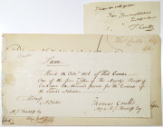 Thomas Coutts 1806 Receipt, Debenture & Ephemera Trio