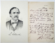 Henry Villard 1893 Letter with Autograph & Portrait