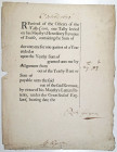Tally-Court 1679 Issued Document for "One Tally Levied on His Majesty's Hereditary Revenue".