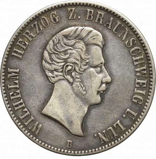 Germany, Brunswick-Lüneburg, thaler 1854 Ładny, czytelny egzemplarz. Dołączona k...