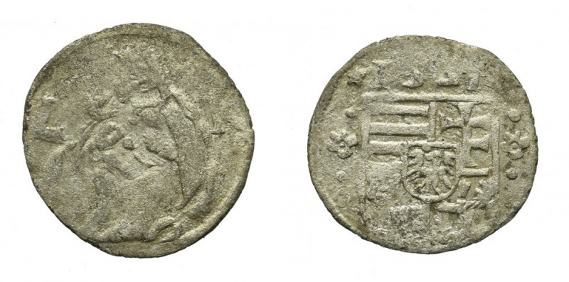 Hungary, Ludovicus II Jagellon, Obulus 1521 L-K Ładny egzemplarz. Rzadka typolog...