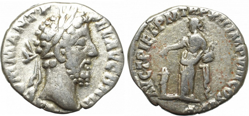 Roman Empire, Commodus, Denarius Ładny egzemplarz z dobrze zachowanymi detalami....