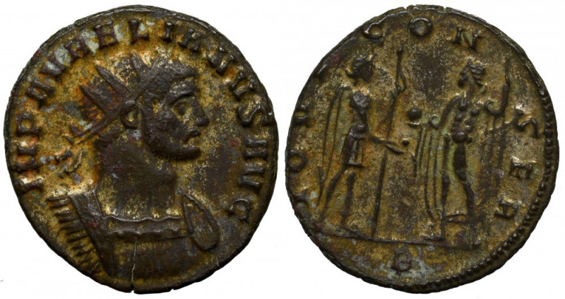 Roman Empire, Aurelian, Antoninian uncertain balkan mint OBVERSE: IMP AVRELIANVS...