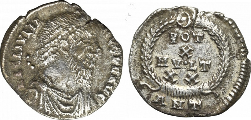 Roman Empire, Julian I, Siliqua Antiochia Obiegowy egzemplarz, czytelny. Awers:&...