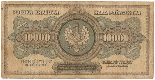 II RP, 10.000 marek polskich 1922 C Obiegowy egzemplarz. Reference: Miłczak 32
...