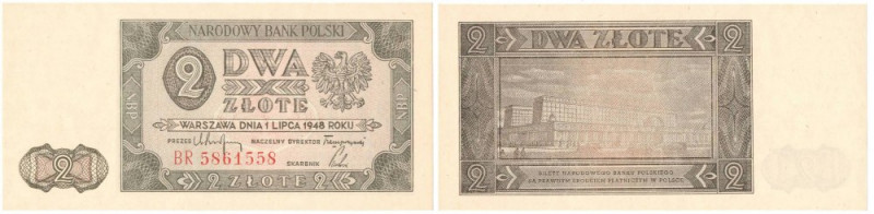 PRL, 2 złote 1948 BR Egzemplarz w emisyjnym stanie zachowania. 
Reference: Miłc...