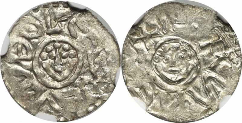 Boleslaus III, Denarius before 1107, Breslau - NGC MS64 Naszym zdaniem jeden z n...