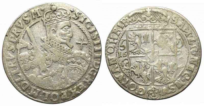 Sigismund III, 18 groschen 1622, Bromberg - PRVS M Ładny egzemplarz. Odmiana z k...