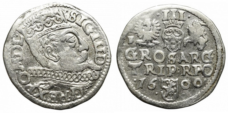 Sigismund III, 3 groschen 1600, Fraustadt Ładny egzemplarz. Patyna, nalot. Refer...