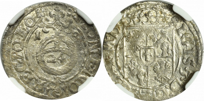 Sigismund III, 1,5 groschen 1618, Bromberg - NGC UNC Piękny, menniczy egzemplarz...