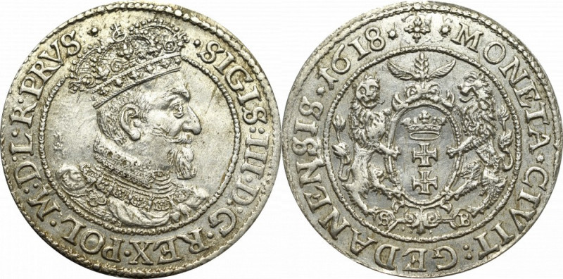 Sigismund III, 18 groschen 1615, Danzig Wyselekcjonowany, menniczy egzemplarz.
...