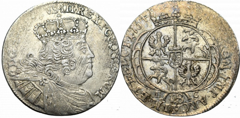 Germany, Saxony, Friedrich August II, 18 groschen 1754 - efraim Bardzo ładny egz...