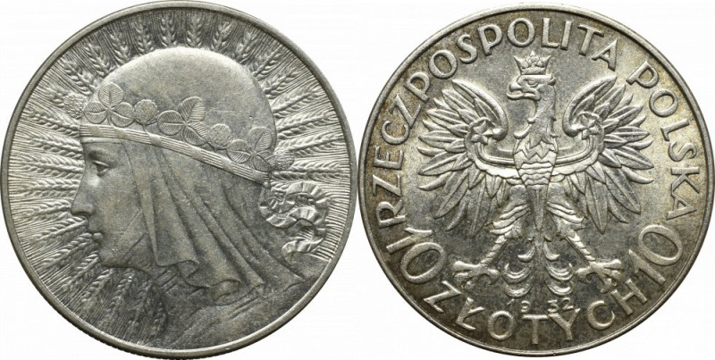 II Republic of Poland, 10 zloty 1932, London Piękny egzemplarz o świetnie zachow...