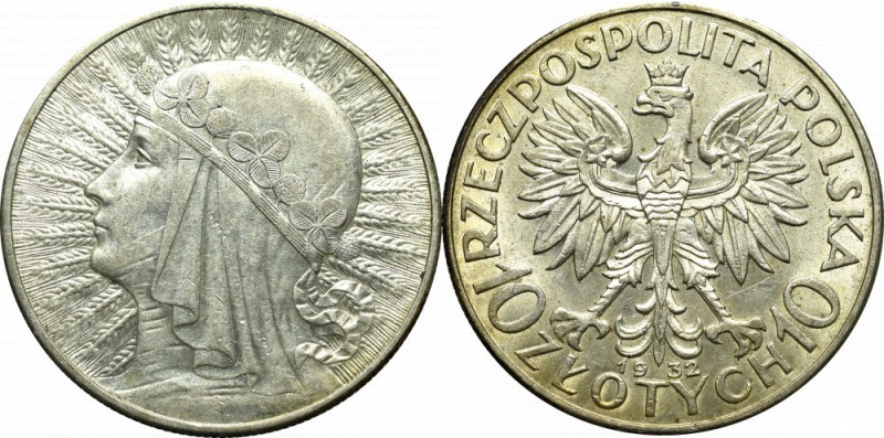 II Republic of Poland, 10 zloty 1932, London Bardzo ładny egzemplarz. Patyna, na...