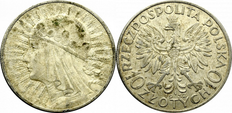 II Republic of Poland, 10 zloty 1932 Polonia Bardzo ładny egzemplarz z dobrze za...