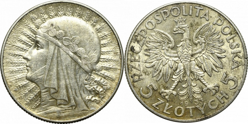 II Republic of Poland, 5 zloty 1933 Polonia Bardzo ładnie zachowany egzemplarz. ...