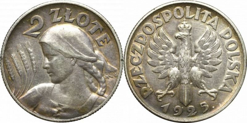 II Republic of Poland, 2 zloty 1925, London Egzemplarz o przyjemnej prezencji z ...