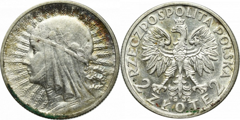 II Republic of Poland, 2 zloty 1932 Ładny egzemplarz. Reference: Parchimowicz 11...