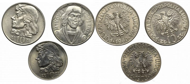 PRL, Zestaw 10 złotych 1960-73 Mennicze egzemplarze. 
Grade: UNC 

Polen, Pol...