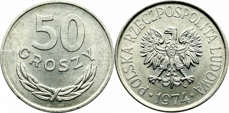 PRL, 50 groszy 1974 
Grade: AU 

Polen, Poland