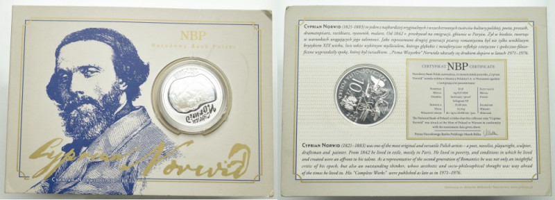 III RP, 10 złotych 2013 Norwid 
Grade: Proof 

Polen, Poland