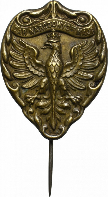 Poland, Patriotic badge Bita z kontrą. Patyna, nalot. Stan zachowania przedmiotu...