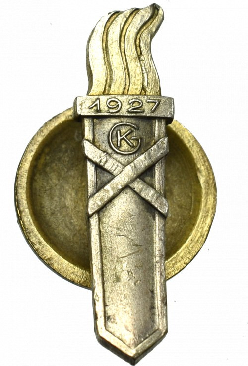 II RP, Odznaka klubowa(?) Płomień 1927 - Gajewski Bardzo ładna ciekawa odznaka w...