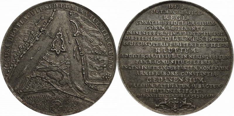 Jan II Kazimierz, Medal zdobycie Twierdzy Wisłoujście 1659 - kopia Białogon(?) B...