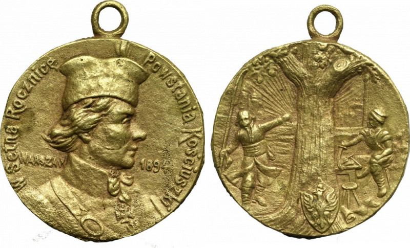 Polska, Medal 100. rocznica Powstania Kościuszkowskiego 1894 - kopia Odlew w mos...