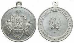 Polska, Medal pamiątka Pielgrzymki narodowej do Częstochowy 1906, Dutkiewicz Siedlce - rzadkość RR