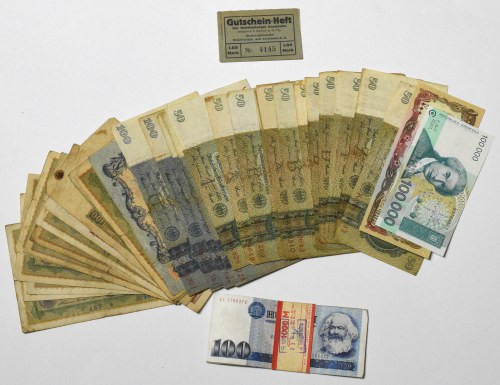 Zestaw banknotów świata (54 egz) Obiegowe egzemplarze.