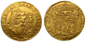 CARLO EMANUELE II di SAVOIA. L'Adriano del Piemonte di SAVOIA (1638-1675). Reggenza della madre CRISTINA DI BORBONE. La Madama Reale. Da 20 scudi d'or...