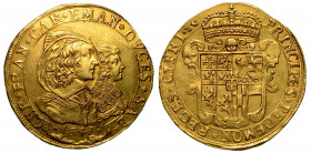 CARLO EMANUELE II di SAVOIA. L'Adriano del Piemonte (1638-1675). Reggenza della madre CRISTINA DI BORBONE. La Madama Reale. Da 10 scudi d'oro 1641. To...