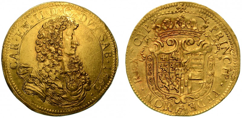 CARLO EMANUELE II di SAVOIA. L'Adriano del Piemonte (1648-1675). Da 10 scudi d'o...