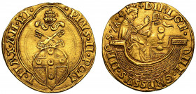 PIO II (Enea Silvio Piccolomini), 1458-1464. Ducato papale (periodo teorico di emissione 1461 - Zecchiere Emiliano Orfini).

PIVS Il PON T MAX AN VI...