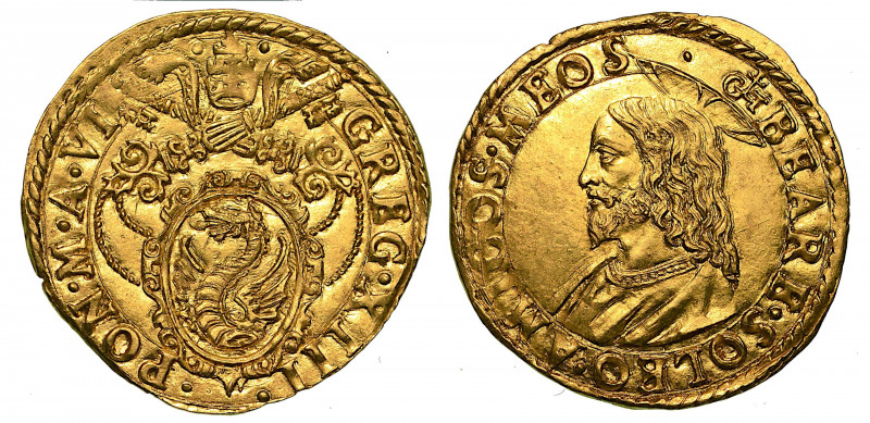 GREGORIO XIII (Ugo Boncompagni), 1572-1585. Scudo d'oro (Zecchiere Guglielmo Tro...