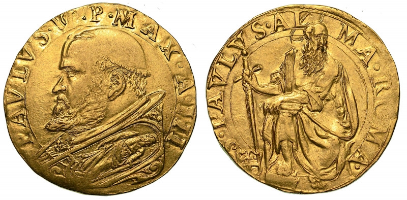 PAOLO V (Camillo Borghese), 1605-1621. Quadrupla (Zecchiere Roberto Primi - peri...