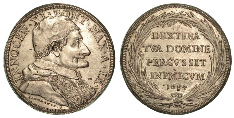 INNOCENZO XI (Benedetto Odescalchi), 1676-1689. Piastra 1684 A. IX.

INNOCEN X...
