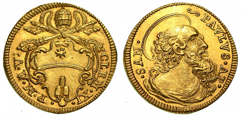 CLEMENTE XI (Giovanni Francesco Albani), 1700-1721. Scudo d'oro A. V.

CLEM XI...