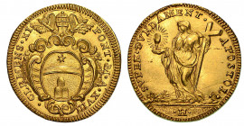 CLEMENTE XI (Giovanni Francesco Albani), 1700-1721. Scudo d'oro A. XVIII.

CLEM XI P M A XVIII Stemma ovale in cornice ad intagli, chiavi decussate ...