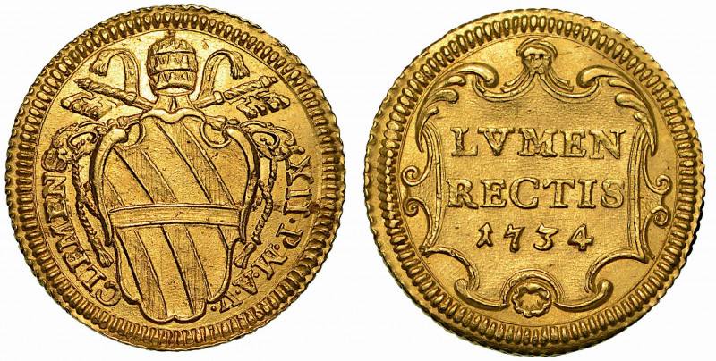 CLEMENTE XII (Lorenzo Corsini), 1730-1740. Scudo d'oro 1734 A. V.

CLEMENS XII...