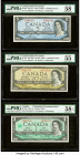 Canada Bank of Canada Group Lot of 5 Graded Examples PMG Choice About Unc 58; About Uncirculated 55; Choice About Unc 58 EPQ; Gem Uncirculated 66 EPQ;...