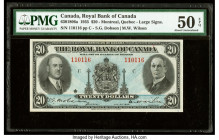 Canada Montreal, PQ- Royal Bank of Canada $20 2.1.1935 Ch.# 630-18-06a PMG About Uncirculated 50 EPQ. 

HID09801242017

© 2020 Heritage Auctions | All...